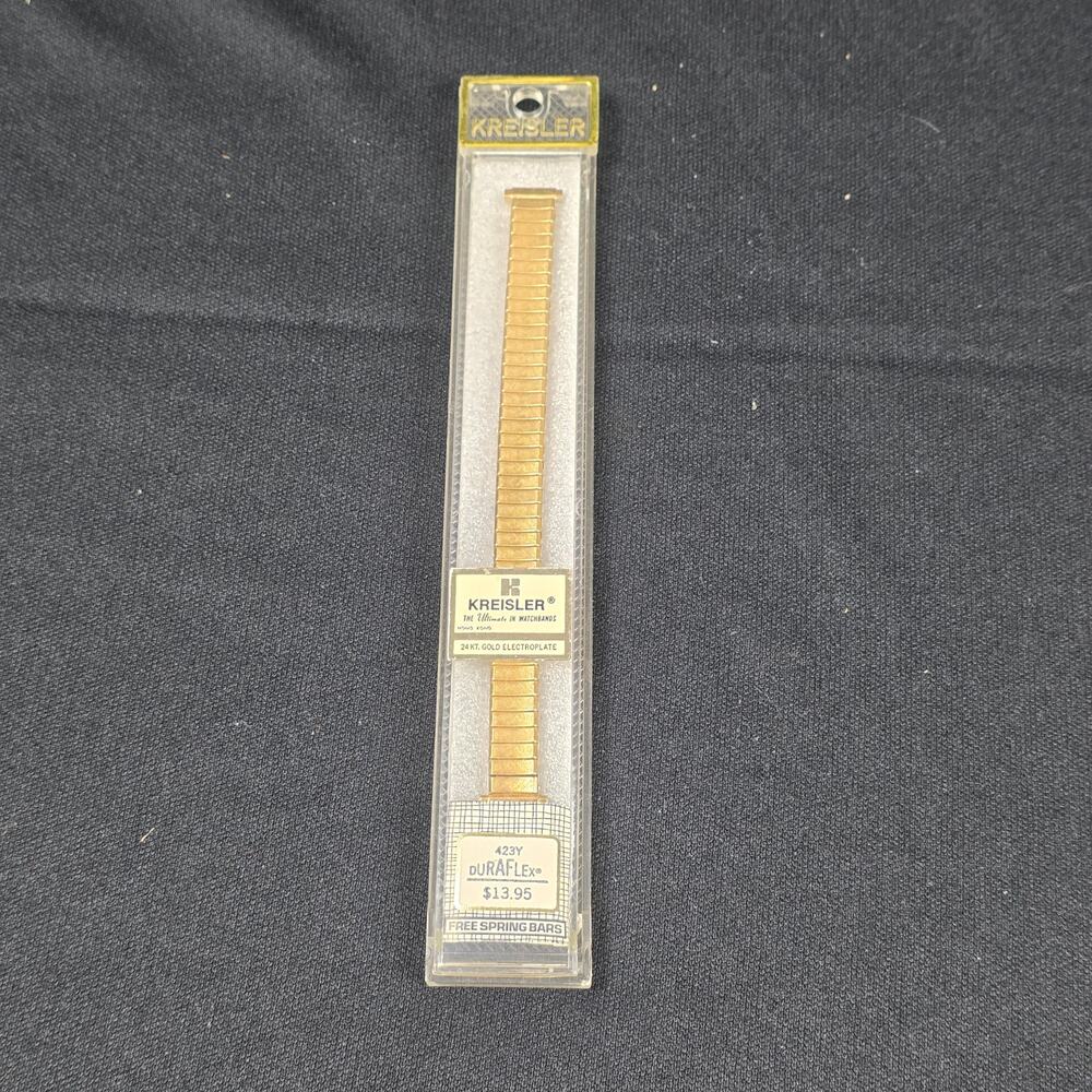 Vintage Kreisler DuraFlex 24K Gold Electroplate Expansion Watch Band 423Y Hong